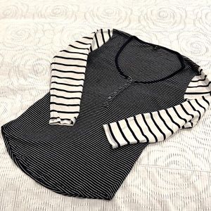J. Crew 3/4 Sleeve Striped Top